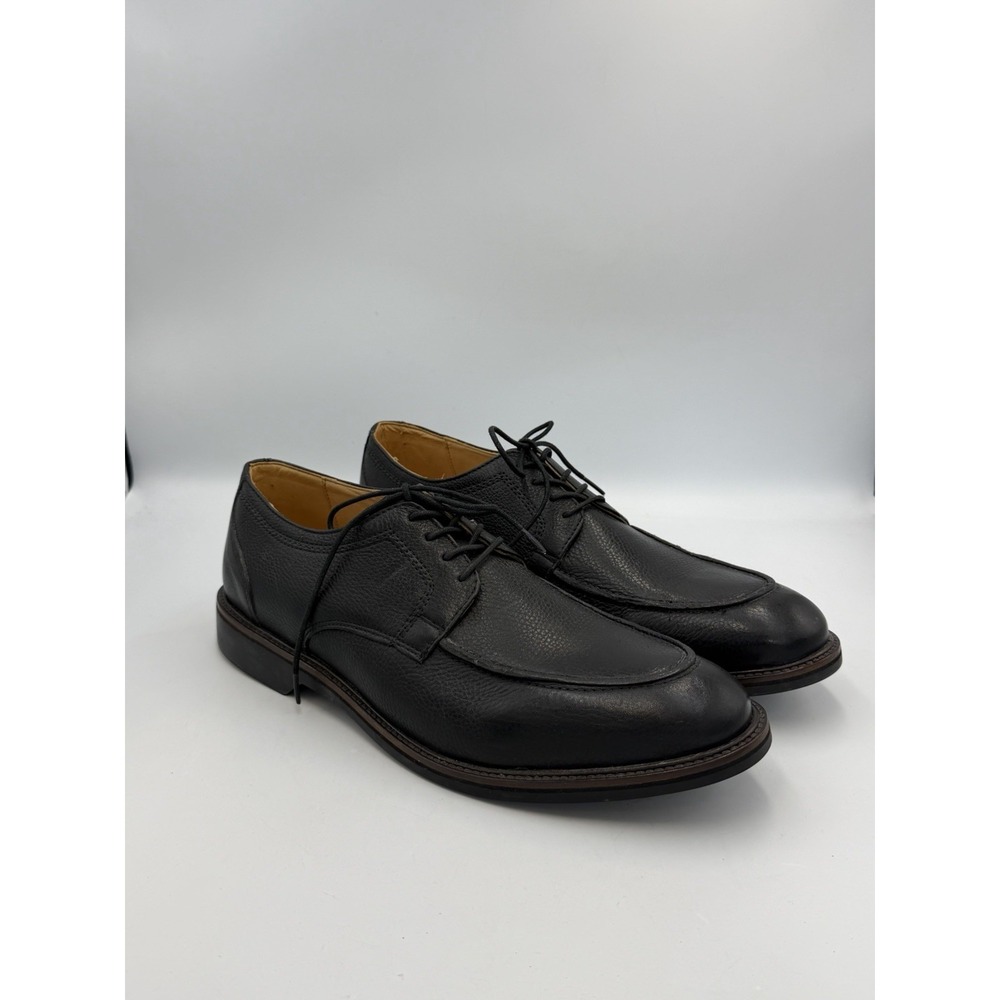 Martin Dingman Black Pebbled Leather Apron Toe Derby Shoes Men's 10.5M